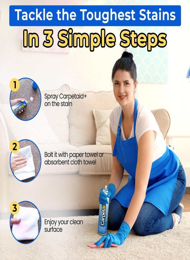 Carpetaid+ Carpet Aid Spot & Stain Remover – Perfect for Christmas & New Year Cleaning, Removes Oil, Grease, Ink, Coffee, Pet Urine & Lipstick from Carpets, Rugs & Upholstery - Image 4